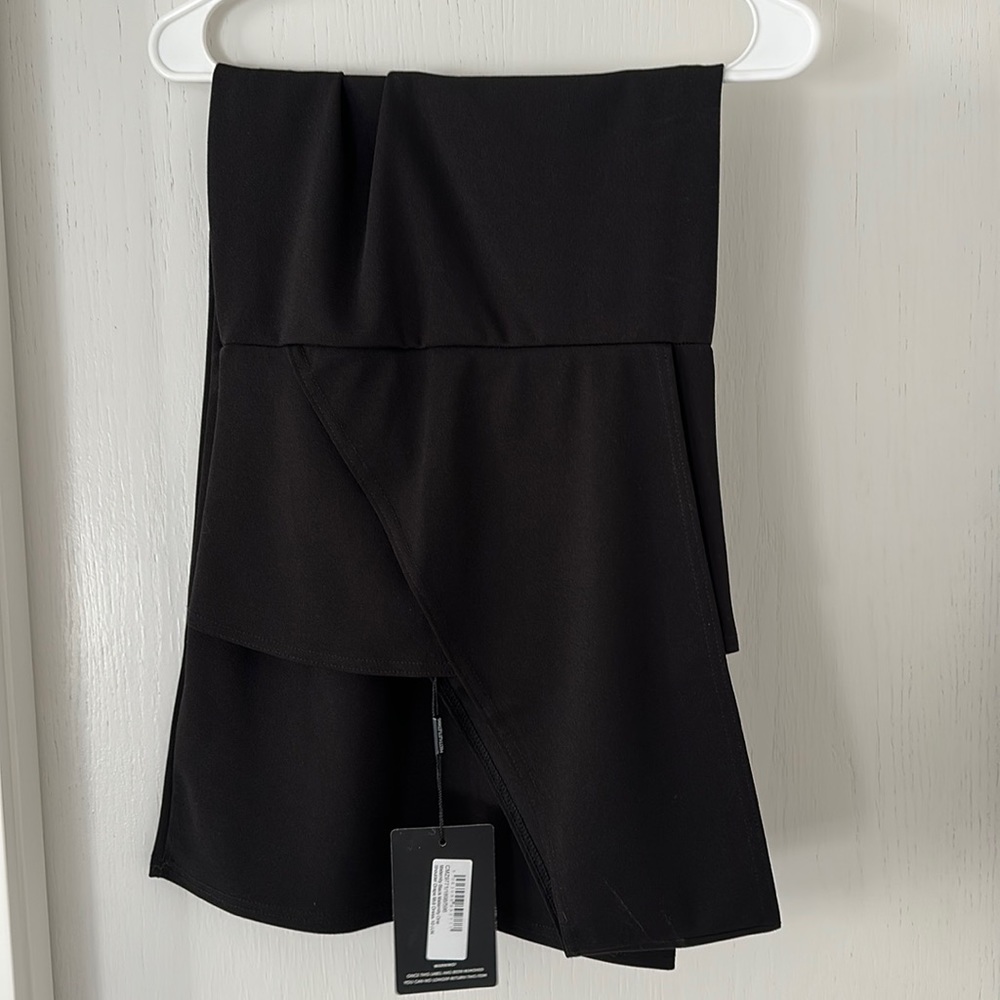 Maternity Black One Shoulder Midi Dress size US 6